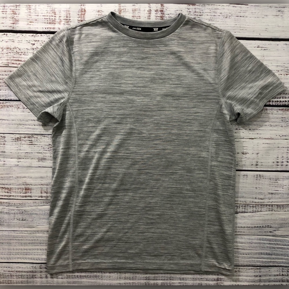 Boys Grey Tek Gear Drytek Short Sleeve Shirt